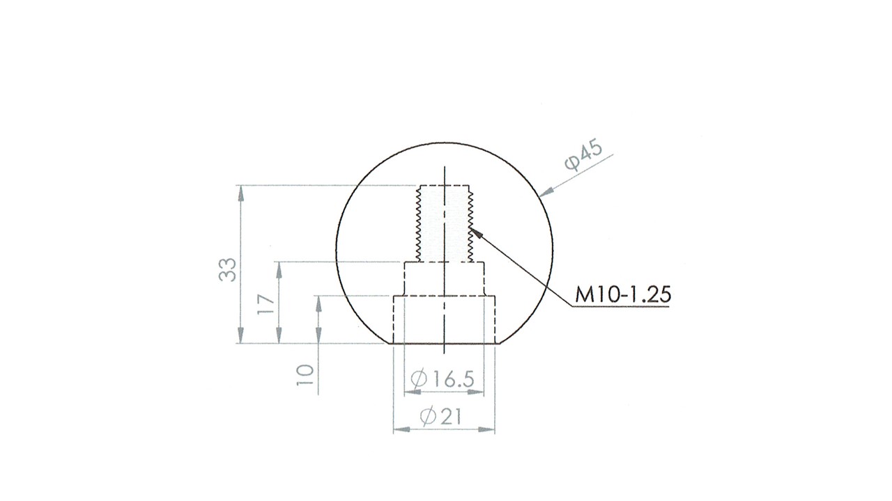 チタンシフトノブM10×1.25 | ARC Brazing