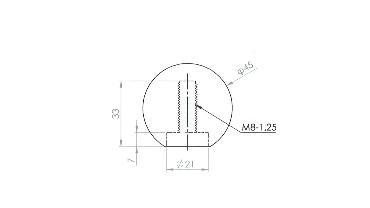 チタンシフトノブ M8×1.25 | ARC Brazing