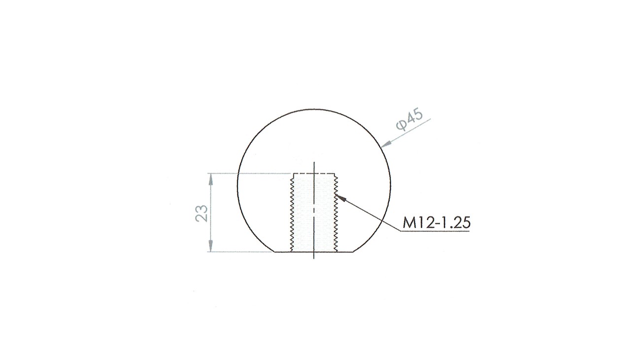 チタンシフトノブ M12×1.25(段無し) | ARC Brazing